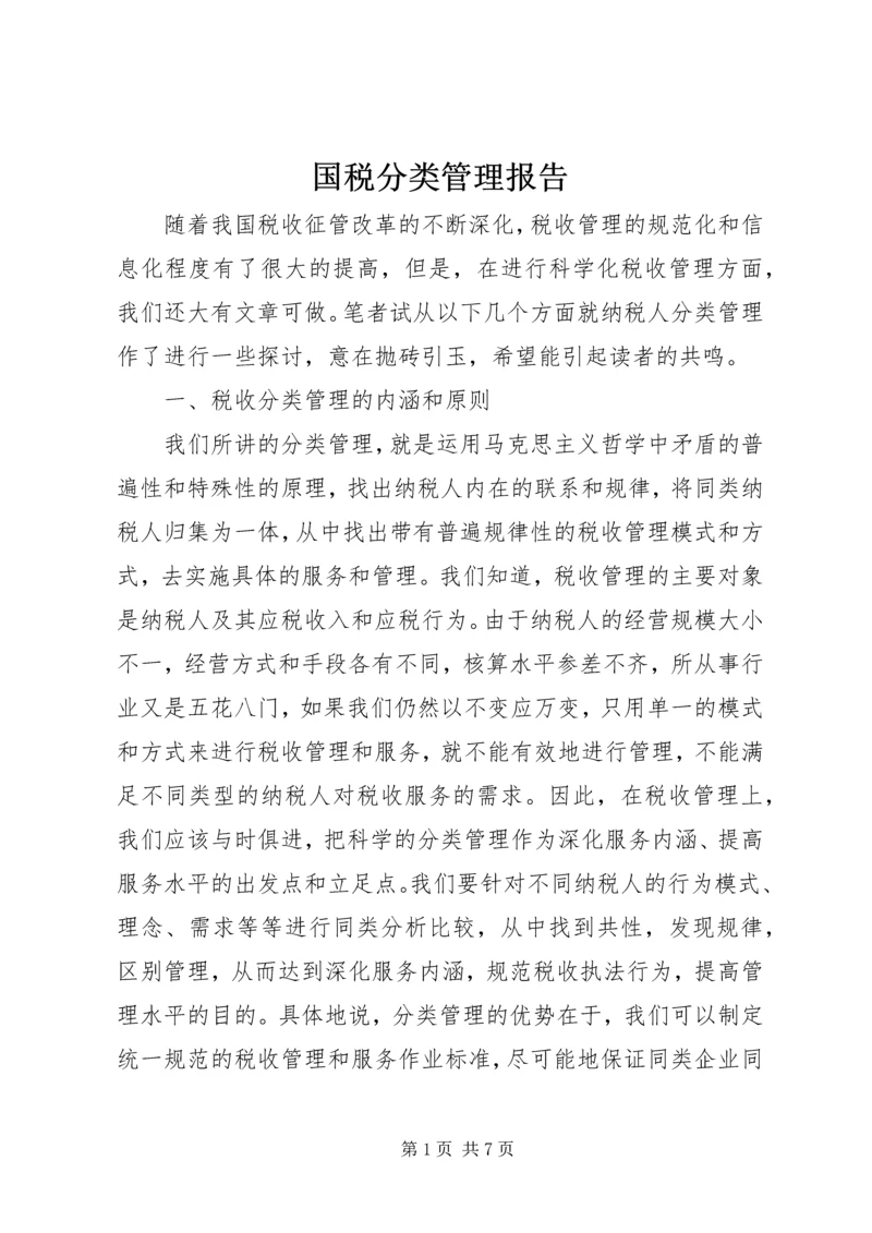 国税分类管理报告.docx
