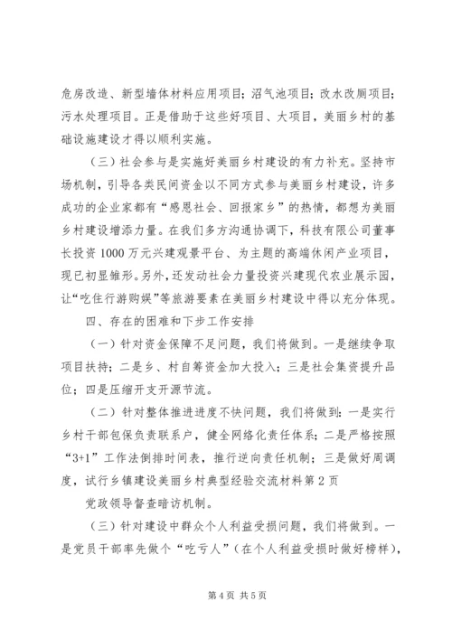 乡镇建设美丽乡村典型经验交流材料.docx