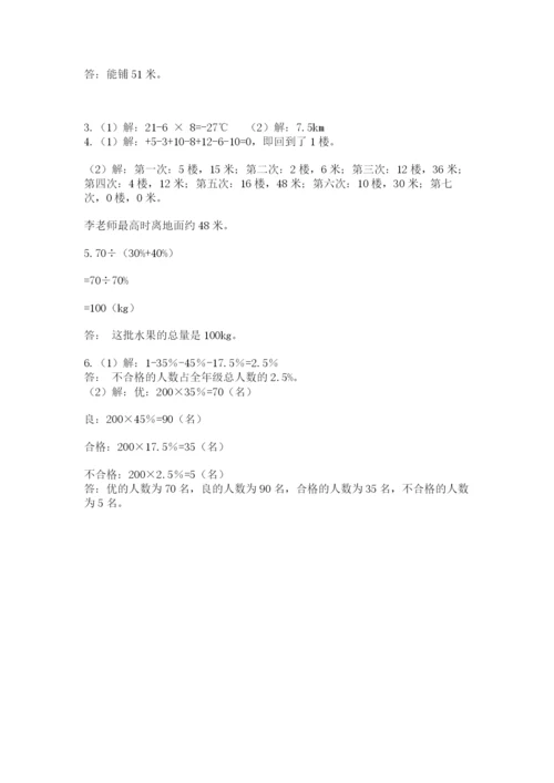 小学六年级数学摸底考试题附参考答案【典型题】.docx