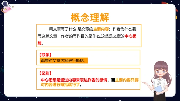 【暑假提升】部编版小学语文四升五暑假阅读提升之概括文章中心思想   课件