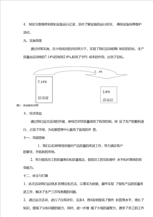 提高三芯线线芯对绞质量