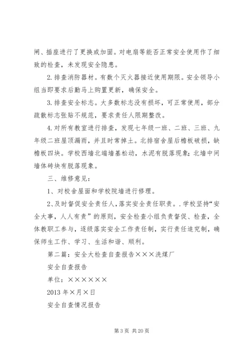 安全大检查自查报告 (4).docx