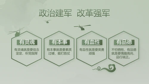 绿色大气士兵心理健康动态PPT模板