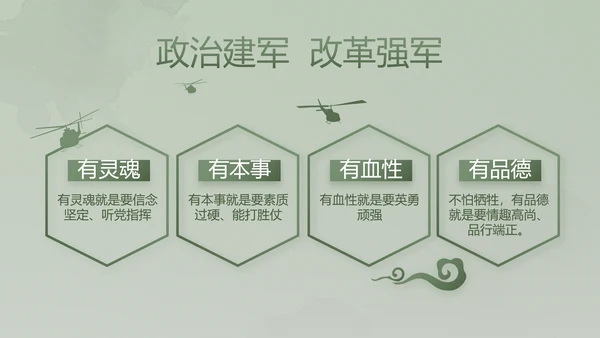 绿色大气士兵心理健康动态PPT模板