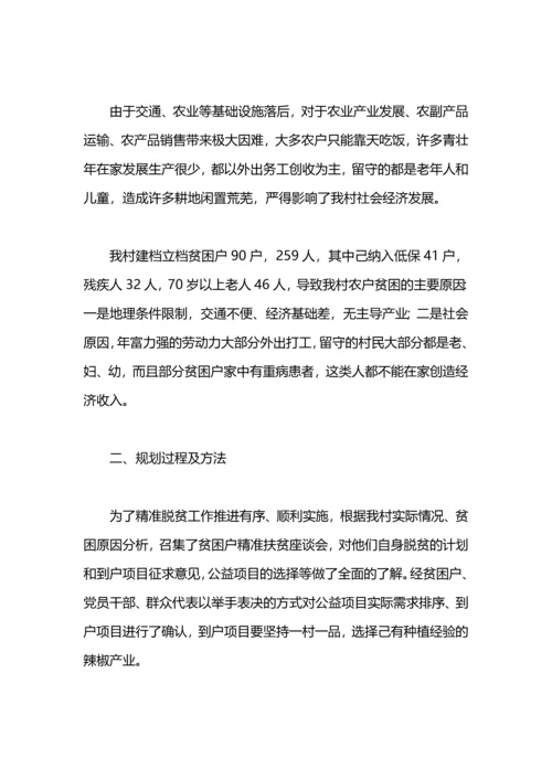 村精准脱贫规划.docx