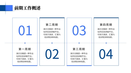 蓝色简约通用工作汇报PPT模板