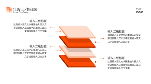 橙色商务风简约总结汇报PPT模板