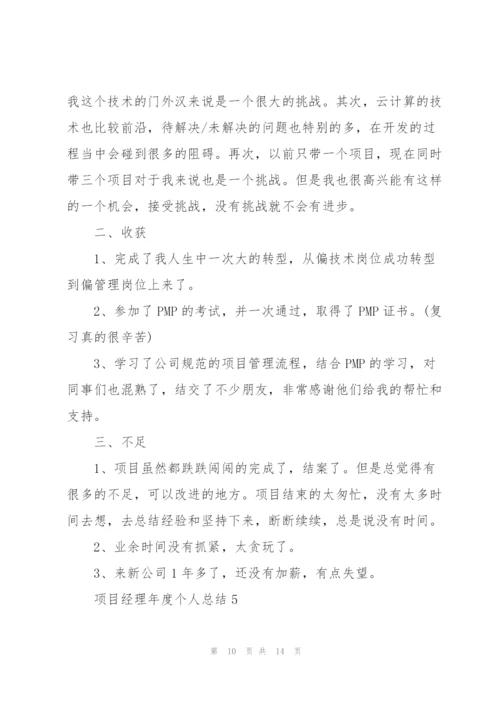 项目经理年度个人总结5篇.docx