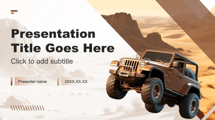 棕色商务风燃油车市场调研报告PPT主题模板