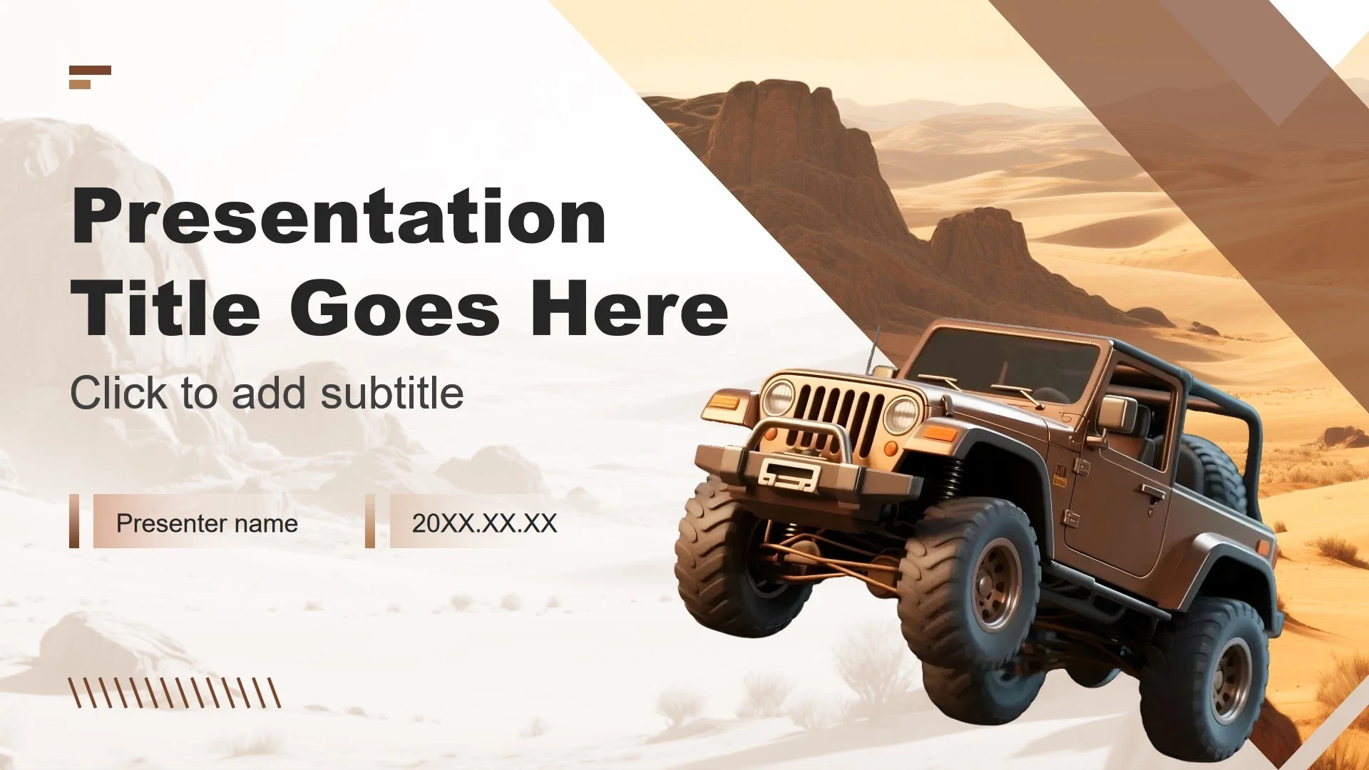 棕色商务风燃油车市场调研报告PPT主题模板