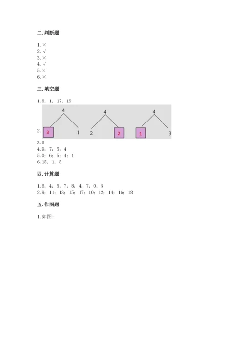 人教版一年级上册数学期末测试卷带答案（培优）.docx