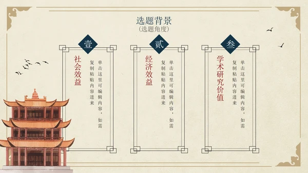 古风简约水墨园林景观毕业设计论文PPT模板