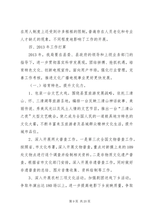 县文化广播电视局情况报告2篇.docx