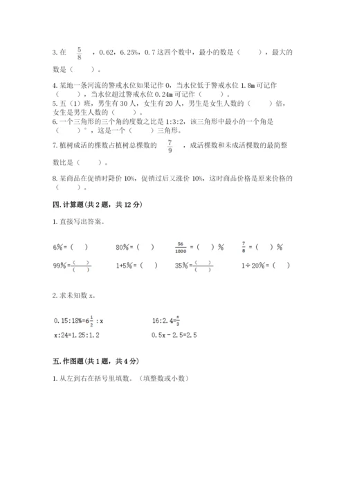 沪教版小学数学六年级下册期末检测试题及参考答案【能力提升】.docx