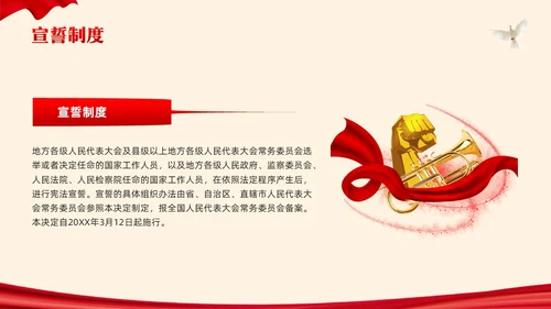 红色简约宪法宣誓誓词PPT模板宣传PPT动态PPT