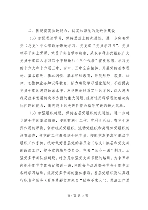 某某局“十一五”期间党建工作的意见.docx