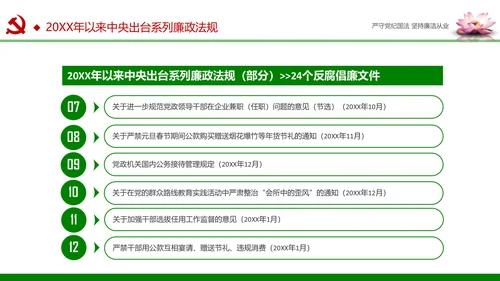 廉洁从业从政从严治党教育PPT课件模板