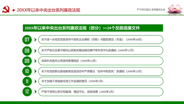廉洁从业从政从严治党教育PPT课件模板