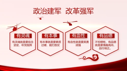 红色党建党支部年终述职报告学习教育动态PPT模板