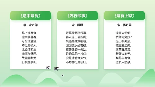 绿色国潮风二十四节气之清明节PPT模板