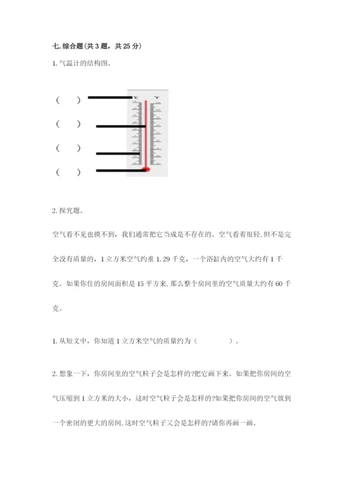 教科版小学三年级上册科学期末测试卷精品【全优】.docx