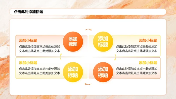 橙色水粉简约风大学生个人简历PPT模板