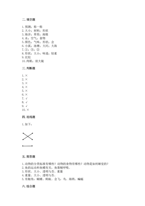 教科版一年级下册科学期末测试卷（典型题）.docx