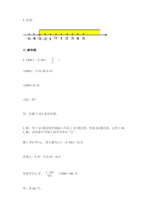 冀教版六年级下册数学 期末检测卷带答案ab卷.docx