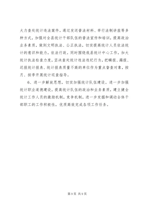 县统计局工作情况汇报.docx