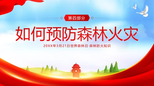 3月21日世界森林日森林火灾森林防火主题班会PPT