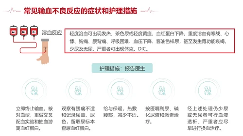 插画风红色简约静脉输血培训课件PPT模板