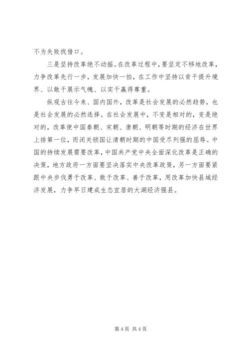 看“将改革进行到底”有感.docx