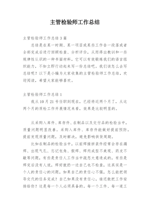 主管检验师工作总结.docx