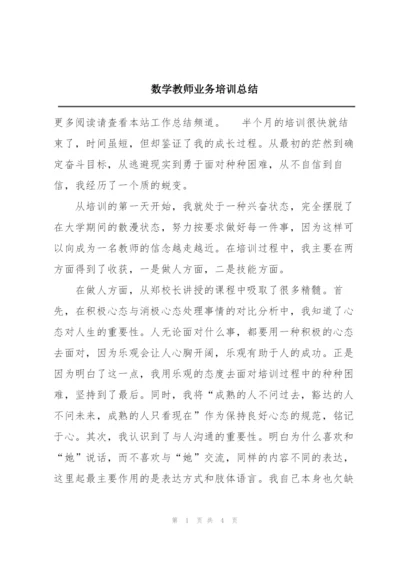 数学教师业务培训总结.docx