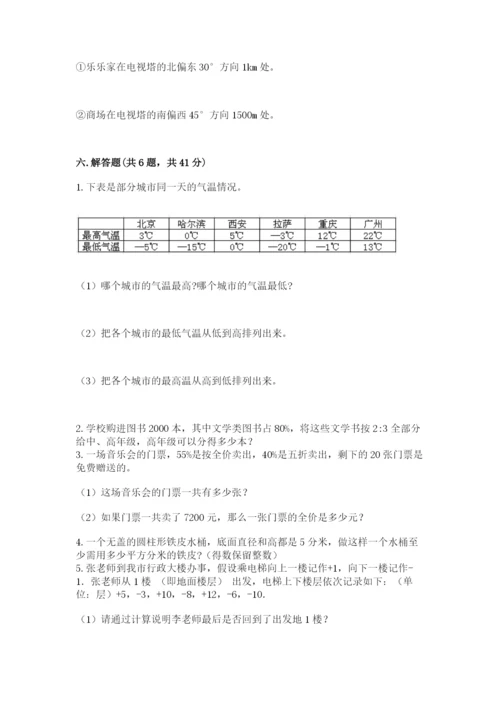 北京版小学六年级下册数学期末综合素养测试卷及参考答案【基础题】.docx