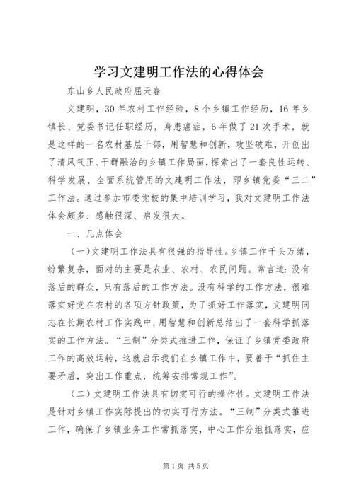 学习文建明工作法的心得体会.docx