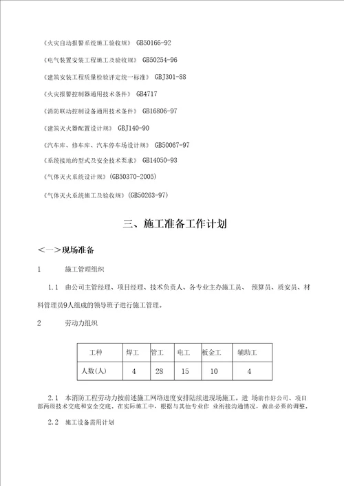 整套消防工程施工设计方案