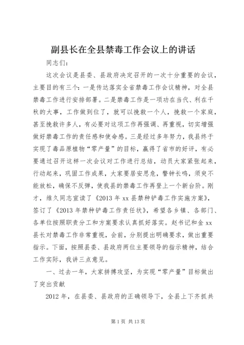 副县长在全县禁毒工作会议上的讲话_1.docx