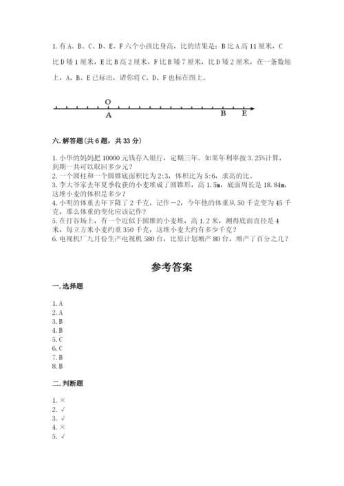 小升初六年级期末试卷附答案.docx