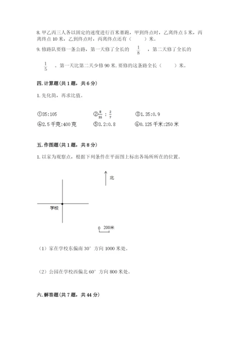 小学数学六年级上册期末考试试卷精品附答案.docx