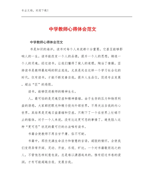 中学教师心得体会范文例文14篇.docx