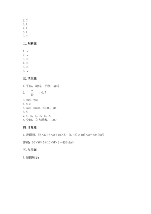 人教版五年级下册数学期末测试卷（真题汇编）.docx