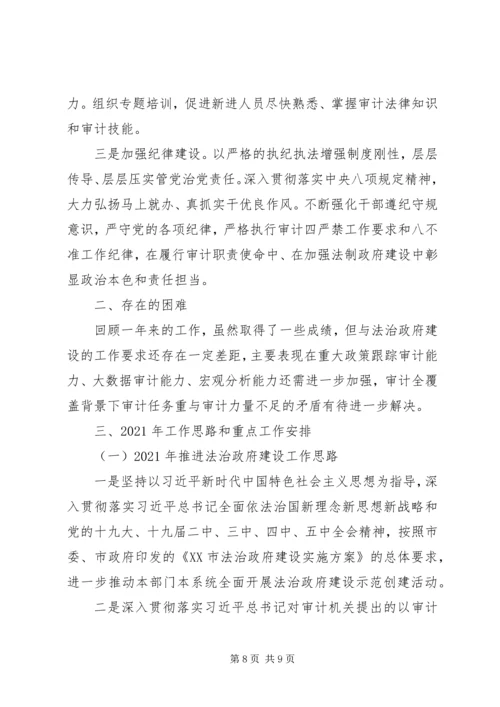 审计局XX年法治政府建设情况报告.docx