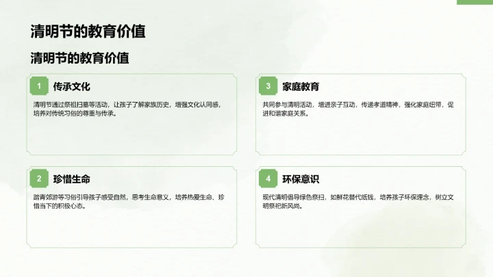 清明节传统文化PPT模板