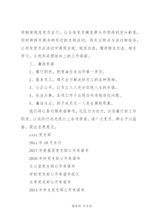 某年党支部公开承诺书4篇.docx
