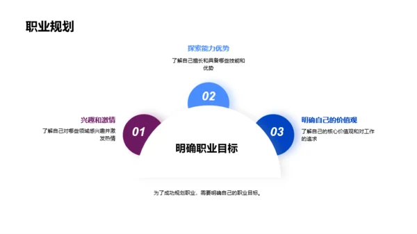 蓝色简约风大学生职业生涯规划