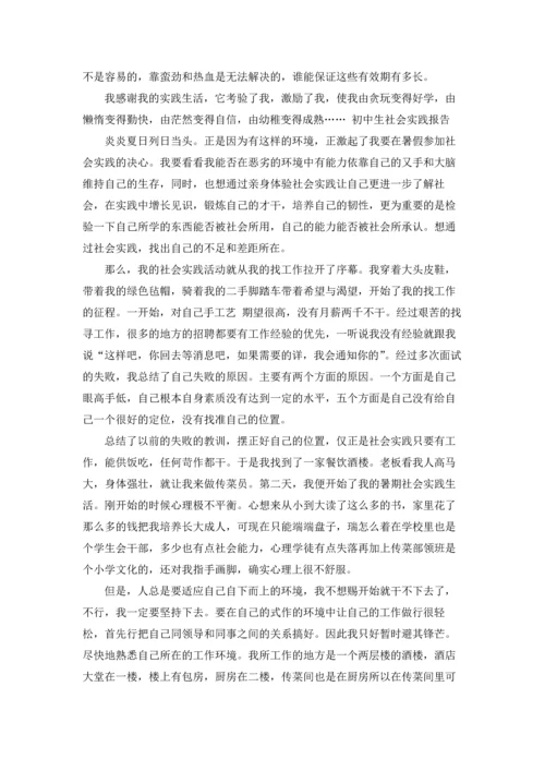 初中生社会实践报告(精选15篇).docx
