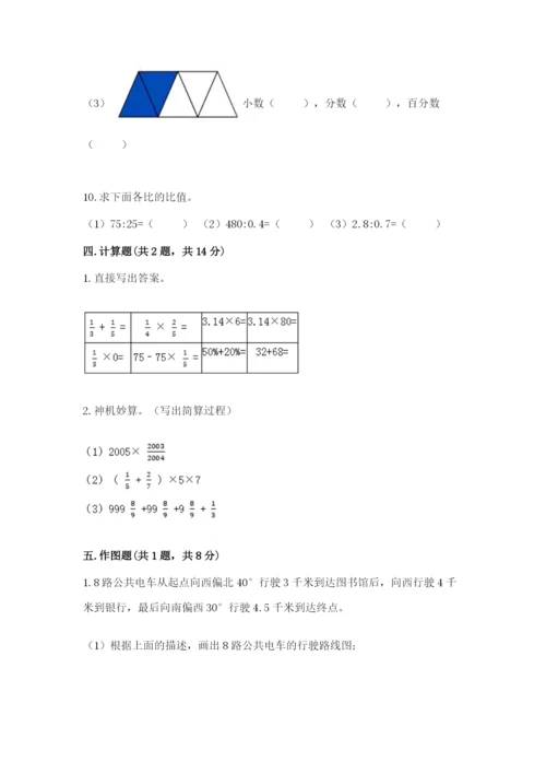 2022六年级上册数学《期末测试卷》附答案（满分必刷）.docx