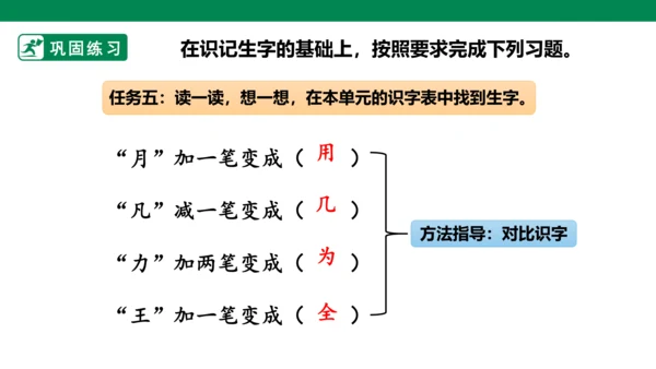 部编1A 第8单元 第2课 会认的字 课件