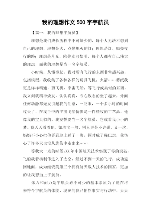 我的理想作文500字宇航员.docx